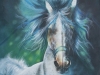 caballo en azul